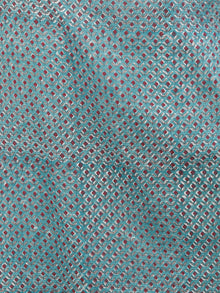 Sky Blue Rust Black White Hand Block Printed Cotton Kurta & White Pants - SS01F1909