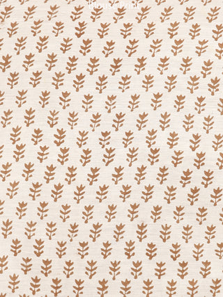 Beige Brown Bagh Printed Maheshwari Cotton Saree - S031703311