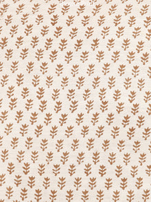 Beige Brown Bagh Printed Maheshwari Cotton Saree - S031703311