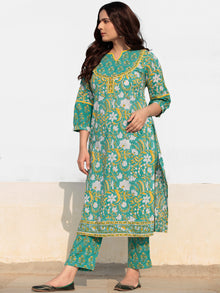 Zohra Nahiza - Set of Kurta Pants & Kota Dupatta - KS61C2524D