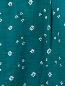 Green White Bandhani  Printed Glace Cotton Kurta With Pintuck  - K178F1852