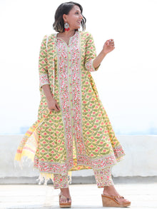 Jashn Apsara - Set of Anarkali Kurta Pants & Dupatta - KS29J2497D