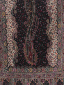 Black Beige Multi Color Kani Jamawar Pure Cashmere Woollen Stole  - S200562