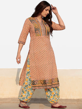 Zohra Rehnaz - Set of Straight Kurta Salwar & Dupatta - KS60N2312D