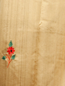 Yellow Lavender Red Green Aari Embroidered Bhagalpuri Silk Saree From Kashmir  - S031703064