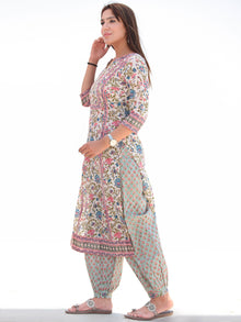Nayab Jasmine - Set of Kurta Pants & Kota Doria Dupatta - KS14D2555D