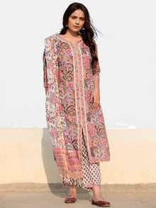 Zohra Anjum - Set of Straight Kurta Pants & Dupatta - KS78E2515D