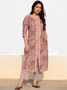 Zohra Anjum - Set of Straight Kurta Pants & Dupatta - KS78E2515D