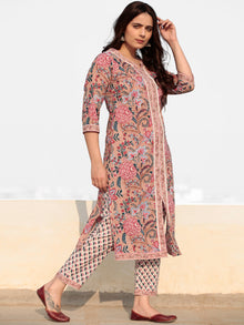 Zohra Anjum - Set of Straight Kurta Pants & Dupatta - KS78E2515D