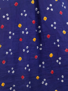 Purple Mustard Yellow Bandhani  Printed Glace Cotton Kurta  - K181F1847
