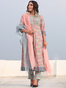 Rozana Jamina - Set of Anarkali Kurta Pants & Dupatta - KS153A2481D