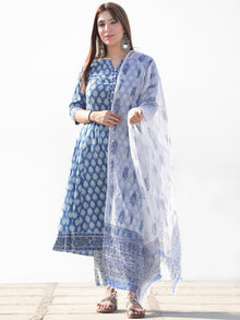 Nayab Sahat - Set of Kurta Pants & Kota Dupatta - KS29F2543D