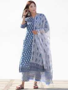 Nayab Sahat - Set of Kurta Pants & Kota Dupatta - KS29F2543D