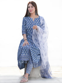 Nayab Sahat - Set of Kurta Pants & Kota Dupatta - KS29F2543D