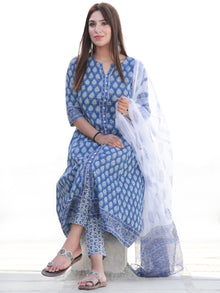 Nayab Sahat - Set of Kurta Pants & Kota Dupatta - KS29F2543D