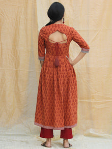 Afsana - Hand Block Bagh Printed Anarkali Kurta Palazzo Set With Dupatta - SS01F1708