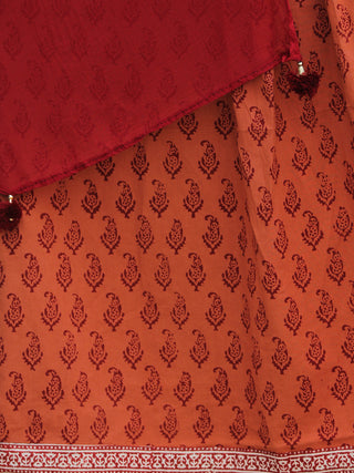 Afsana - Hand Block Bagh Printed Anarkali Kurta Palazzo Set With Dupatta - SS01F1708