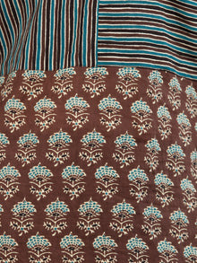 Brown Green Hand Block Printed Cotton Kurta - K190F1869
