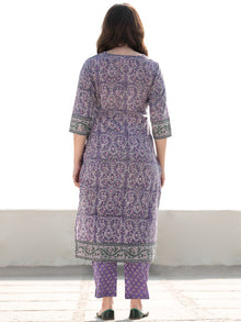 Zohra Samreena - Set of Straight Kurta Pants &  Kota Dupatta - KS47P2517D