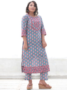 Jashn Gulrez - Set of Kurta Pants & Dupatta - KS06A2494D