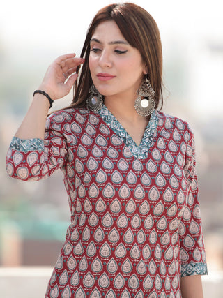 Nayab Tarifa - Set of Kurta Pants & Kota Dupatta - KS54A2544D