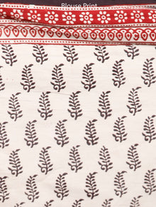 Black Maroon Beige Bagh Printed Maheshwari Cotton Saree - S031703300