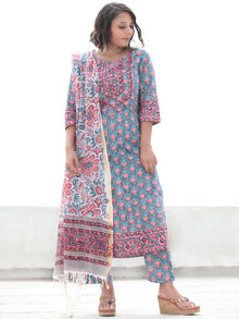 Jashn Gulrez - Set of Kurta Pants & Dupatta - KS06A2494D