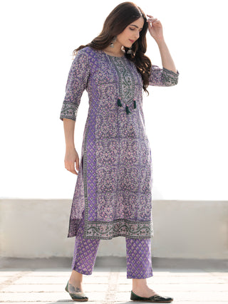 Zohra Samreena - Set of Straight Kurta Pants &  Kota Dupatta - KS47P2517D