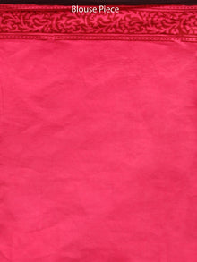 Pink Rust Black Bagh Printed Maheshwari Cotton Saree - S031703327
