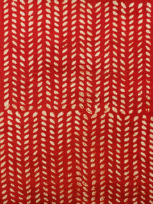 Beige Rust Hand Block Printed Cotton Fabric Per Meter - F001F1833