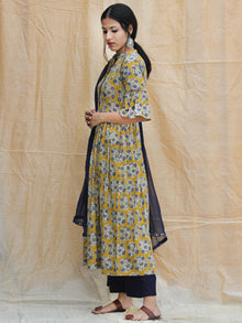 Gajal - Hand Block Printed Kurta Palazzo Set With Dupatta - SS02F1815