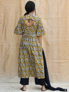 Gajal - Hand Block Printed Kurta Palazzo Set With Dupatta - SS02F1815