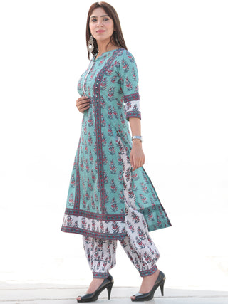 Nayab Sayma - Set of Kurta Salwar Pants & Kota Dupatta - KS14C2545D