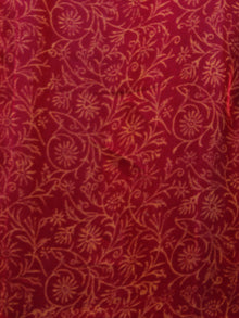 Purple Yellow Hand Block Printed Chiffon Saree with Zari Border - S031702803