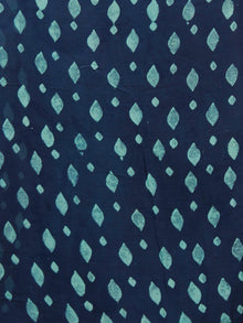 Indigo Blue Hand Block Printed Chiffon Saree with Zari Border - S031702805