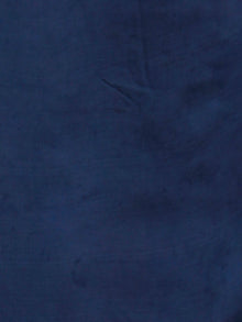 Indigo Blue Hand Block Printed Chiffon Saree with Zari Border - S031702805