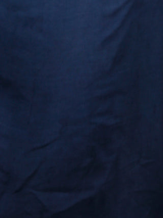 Indigo Blue Hand Block Printed Chiffon Saree with Zari Border - S031702810