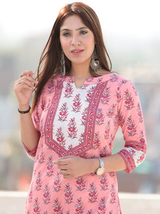 Nayab Bella - Set of Kurta Salwar Pants & Kota Dupatta - KS72B2546D