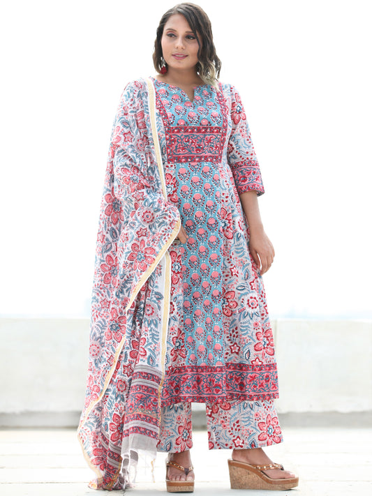 Jashn Ariba - Set of Anarkali Kurta Palazzo & Dupatta - KS05B2494D