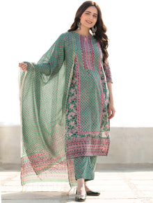 Zohra Samah Set of Kurta Pants & Dupatta