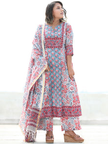 Jashn Ariba - Set of Anarkali Kurta Palazzo & Dupatta - KS05B2494D