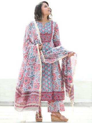 Jashn Ariba - Set of Anarkali Kurta Palazzo & Dupatta - KS05B2494D