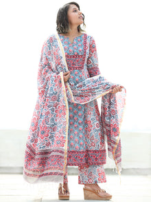 Jashn Ariba - Set of Anarkali Kurta Palazzo & Dupatta - KS05B2494D