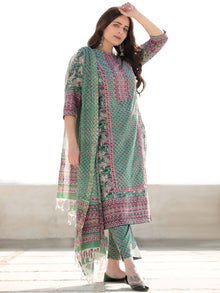 Zohra Samah Set of Kurta Pants & Dupatta