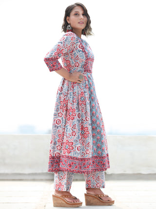 Jashn Ariba - Set of Anarkali Kurta Palazzo & Dupatta - KS05B2494D
