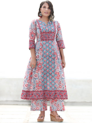 Jashn Ariba - Set of Anarkali Kurta Palazzo & Dupatta - KS05B2494D