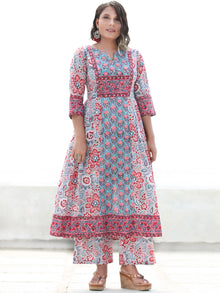 Jashn Ariba - Set of Anarkali Kurta Palazzo & Dupatta - KS05B2494D