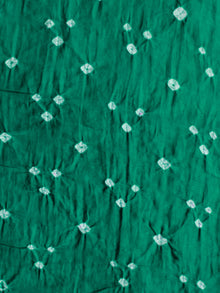 Green White Bandhini Glace Cotton Fabric Per Meter - F006F1852