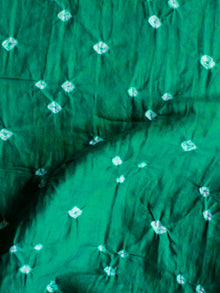 Green White Bandhini Glace Cotton Fabric Per Meter - F006F1852