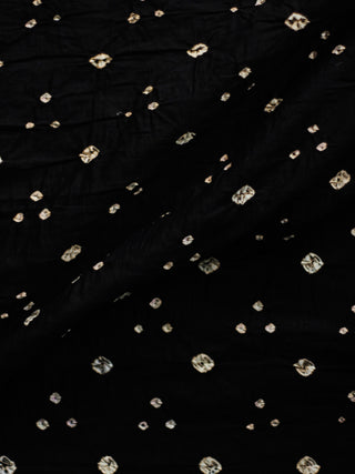 Black White Bandhini Glace Cotton Fabric Per Meter - F006F1854